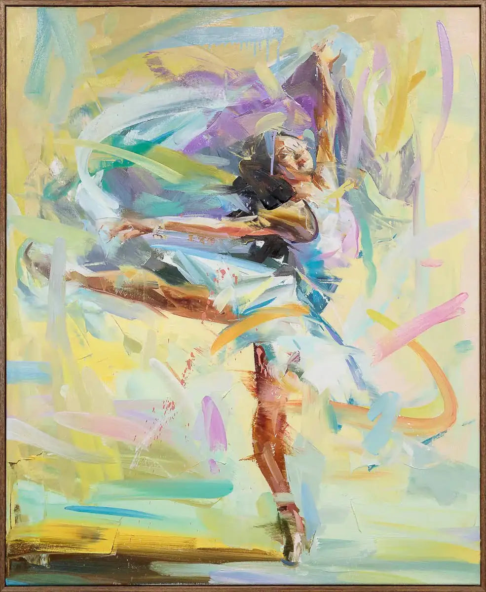 White Spin - Original - SOLD by artist Paul Wright - Wyecliffe Galleries