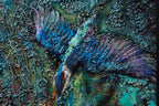 Kingfishers In Flight - Original - SOLD by artist Peter Wood - Wyecliffe Galleries