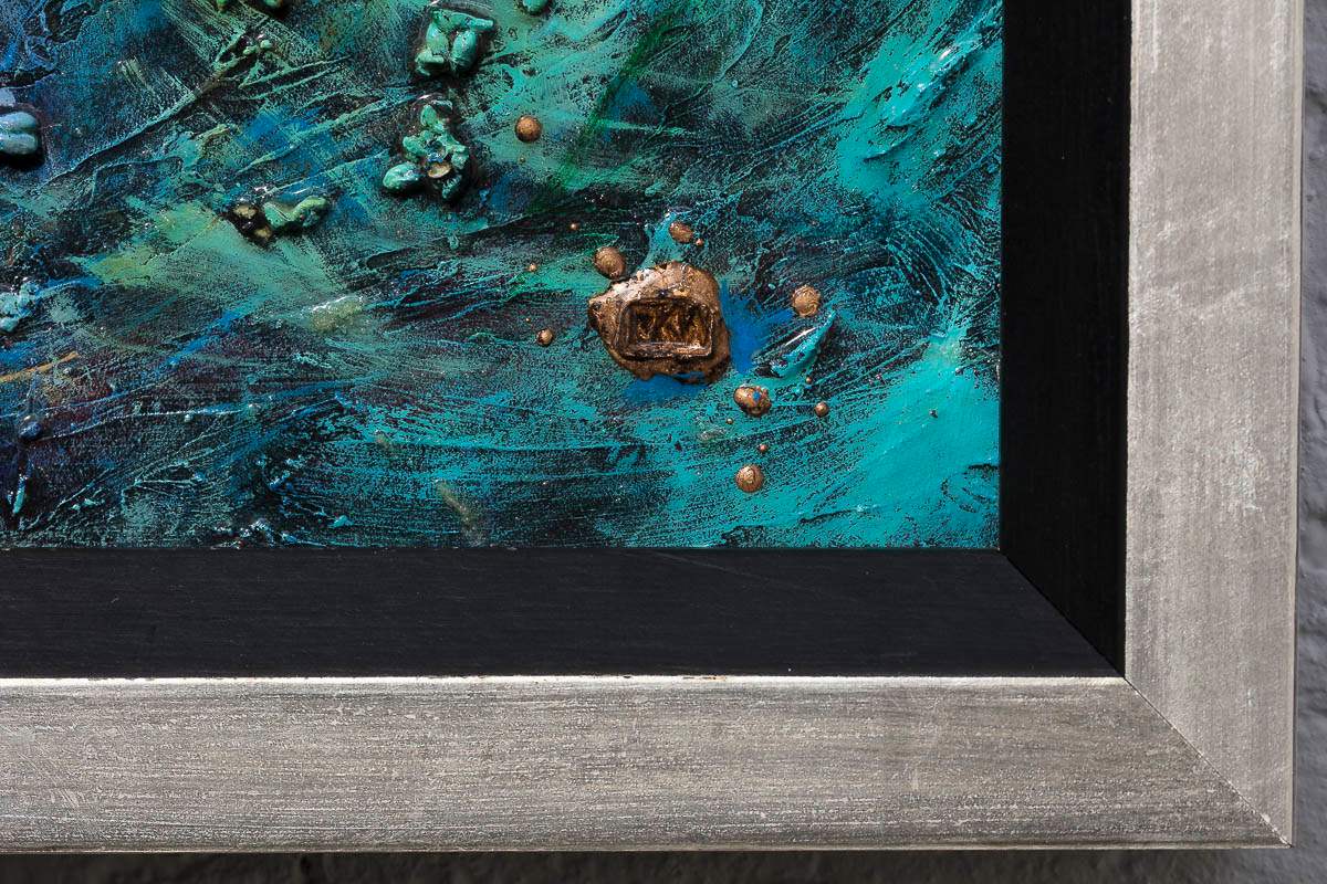 Kingfishers In Flight - Original - SOLD by artist Peter Wood - Wyecliffe Galleries