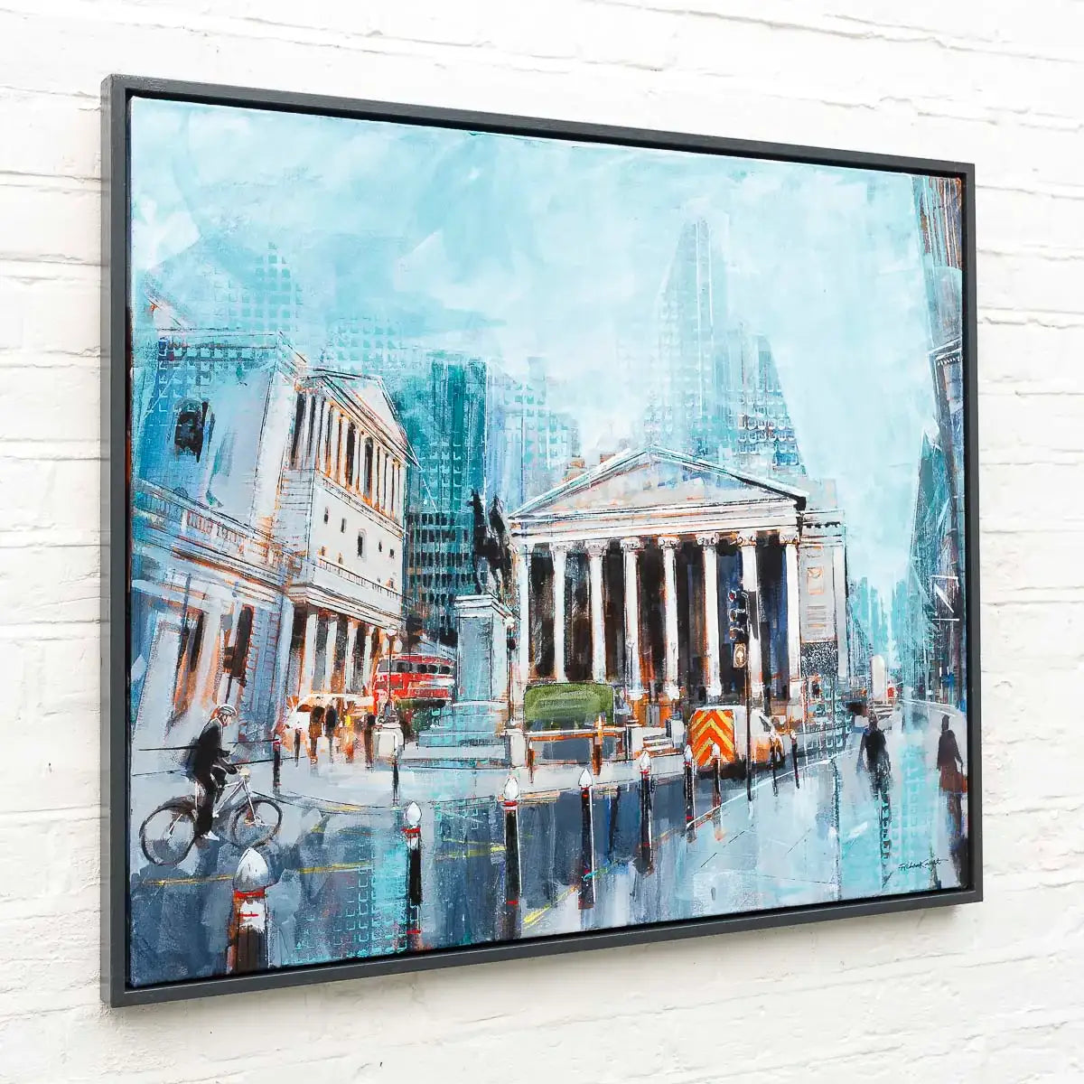 Bank And Exchange - Original - SOLD by artist Richard Knight - Wyecliffe Galleries