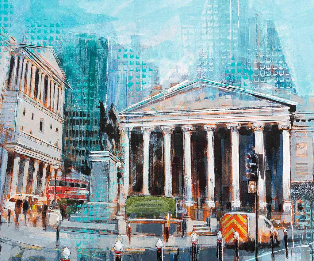 Bank And Exchange - Original - SOLD by artist Richard Knight - Wyecliffe Galleries
