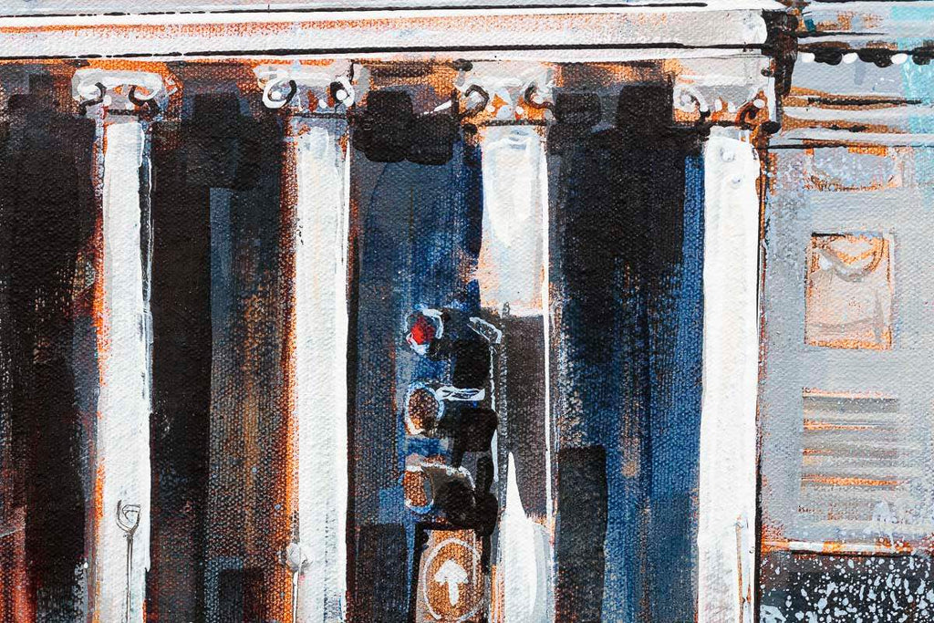 Bank And Exchange - Original - SOLD by artist Richard Knight - Wyecliffe Galleries