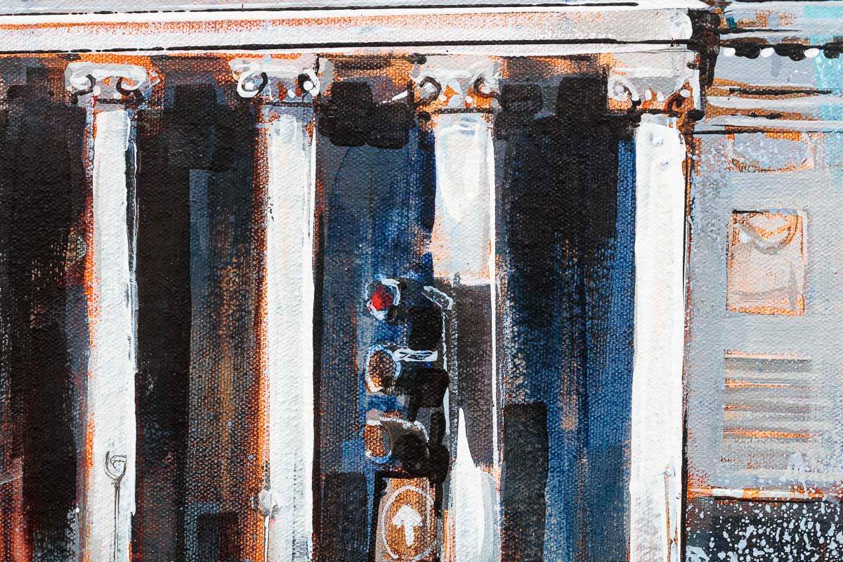 Bank And Exchange - Original - SOLD by artist Richard Knight - Wyecliffe Galleries