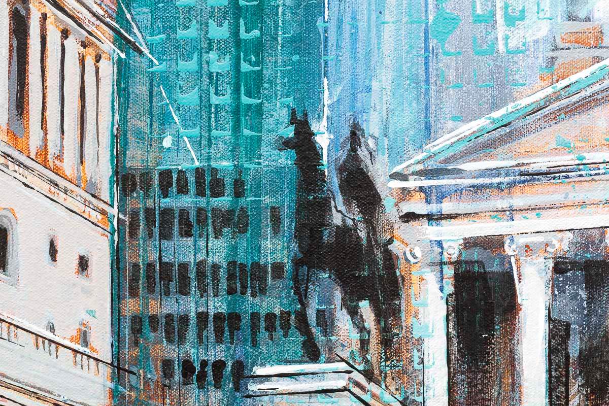 Bank And Exchange - Original - SOLD by artist Richard Knight - Wyecliffe Galleries