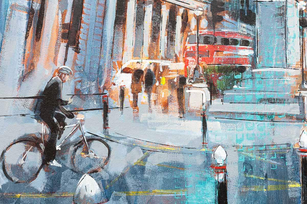 Bank And Exchange - Original - SOLD by artist Richard Knight - Wyecliffe Galleries