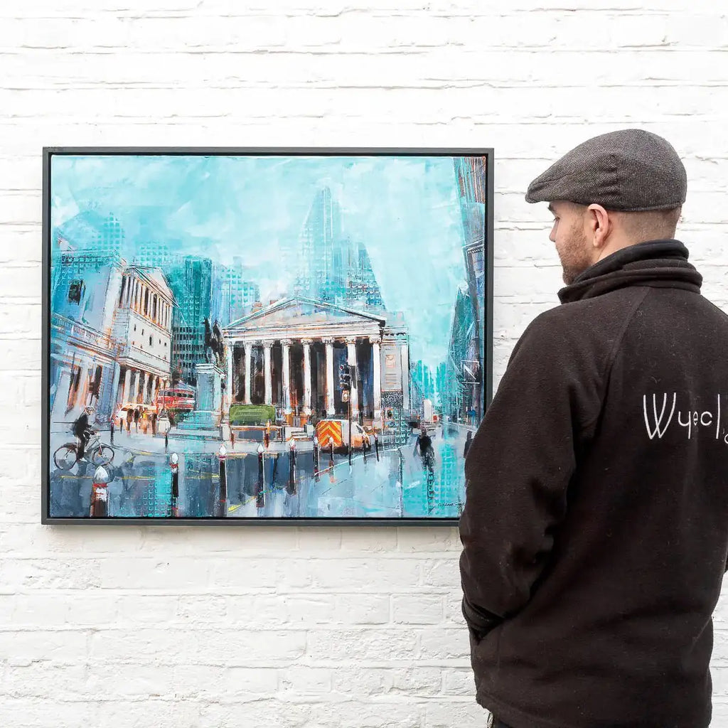 Bank And Exchange - Original - SOLD by artist Richard Knight - Wyecliffe Galleries