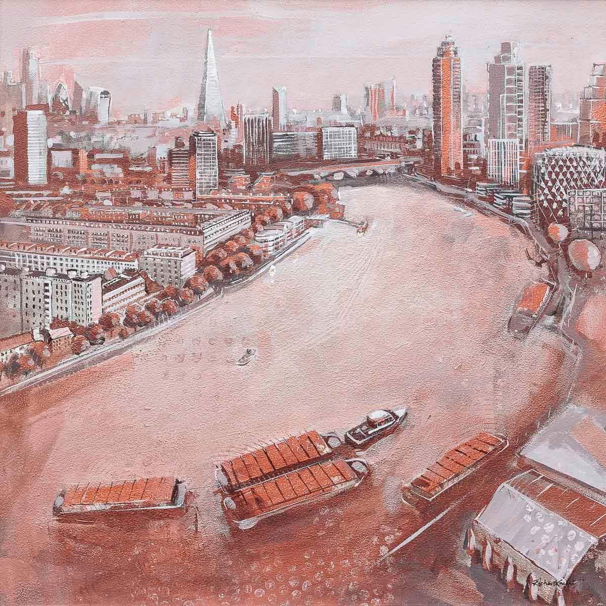 East of The City - Original - SOLD by artist Richard Knight - Wyecliffe Galleries