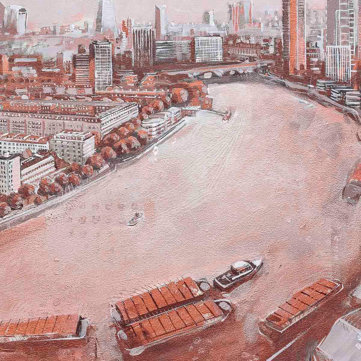 East of The City - Original - SOLD by artist Richard Knight - Wyecliffe Galleries