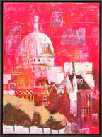 Pink St Paul's - Original - SOLD by artist Richard Knight - Wyecliffe Galleries