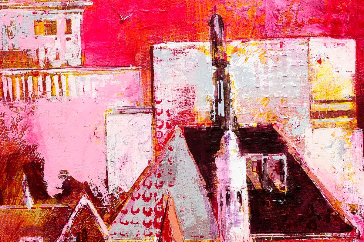 Pink St Paul's - Original - SOLD by artist Richard Knight - Wyecliffe Galleries