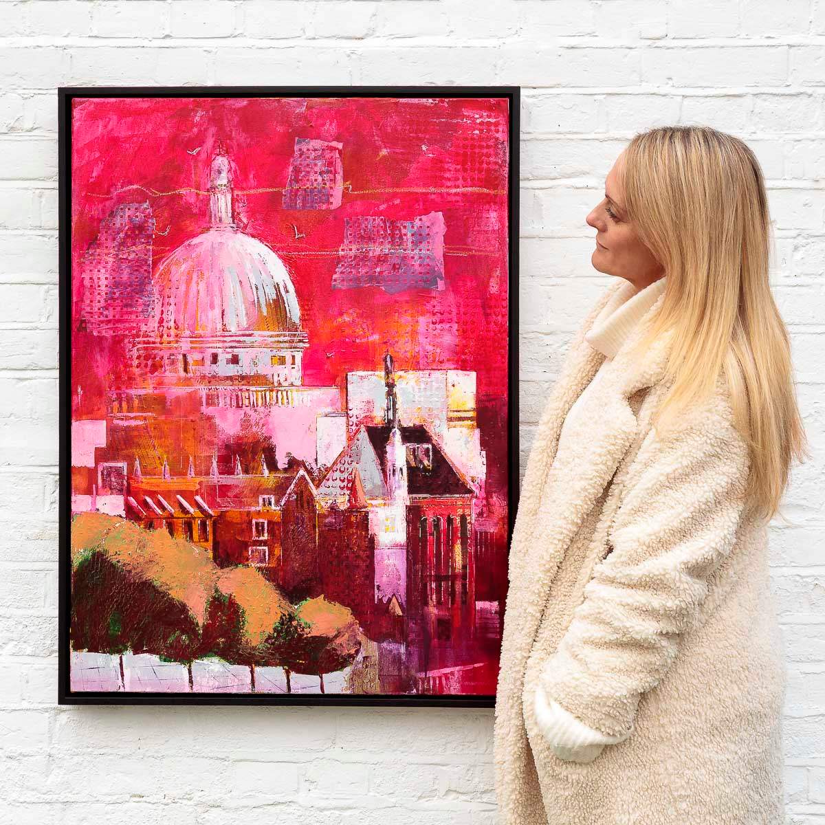 Pink St Paul's - Original - SOLD by artist Richard Knight - Wyecliffe Galleries