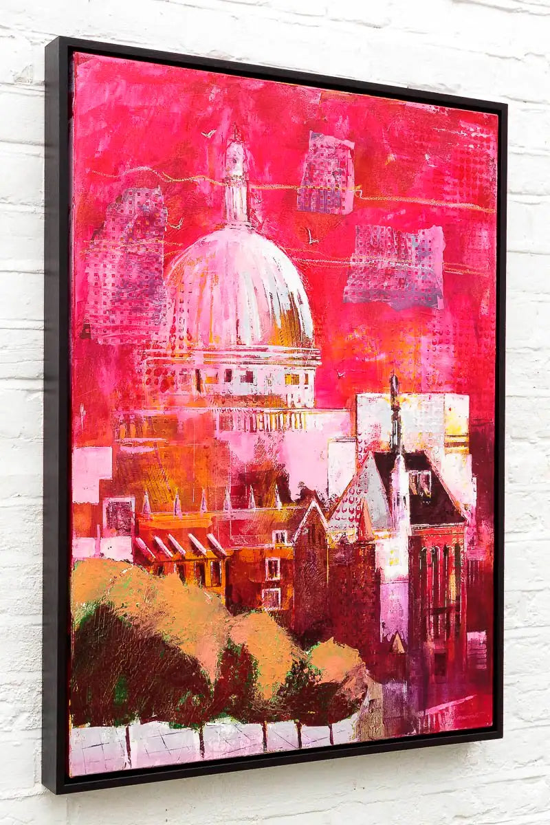 Pink St Paul's - Original - SOLD by artist Richard Knight - Wyecliffe Galleries