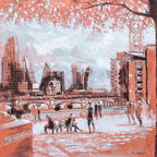 The Queens Walk - Original - SOLD by artist Richard Knight - Wyecliffe Galleries