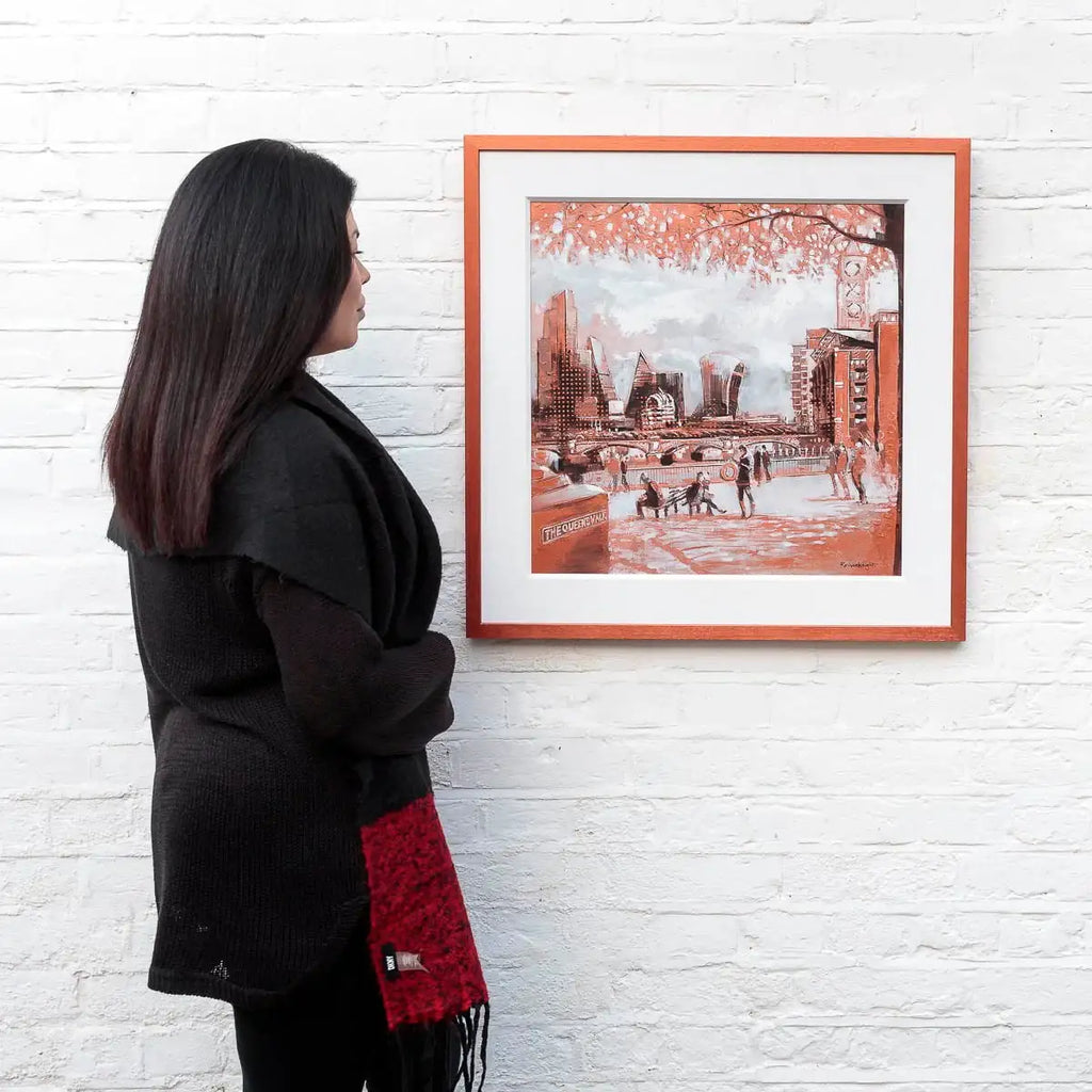 The Queens Walk - Original - SOLD by artist Richard Knight - Wyecliffe Galleries