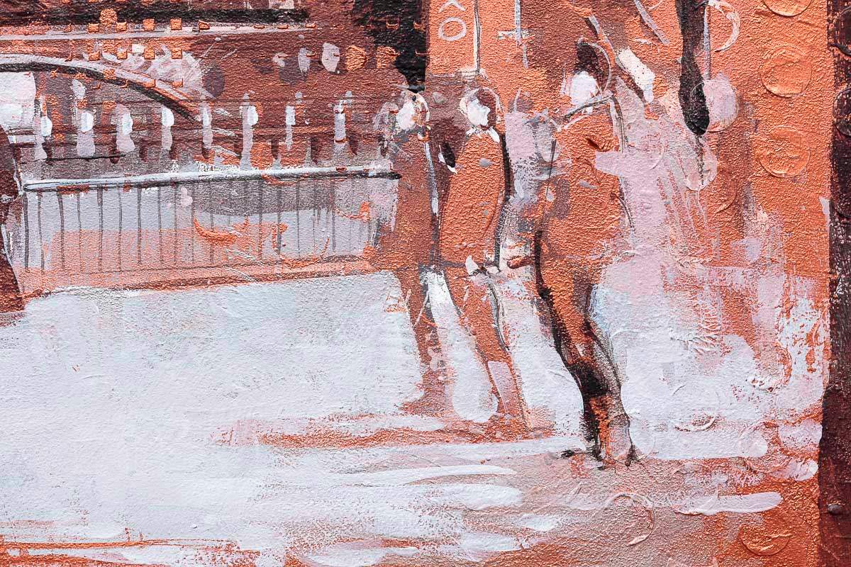 The Queens Walk - Original - SOLD by artist Richard Knight - Wyecliffe Galleries