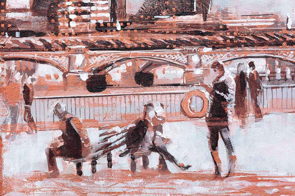 The Queens Walk - Original - SOLD by artist Richard Knight - Wyecliffe Galleries