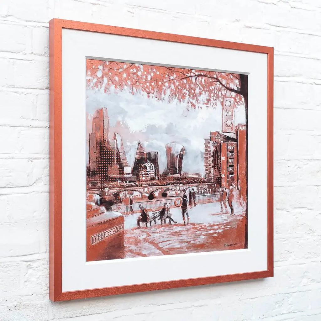 The Queens Walk - Original - SOLD by artist Richard Knight - Wyecliffe Galleries