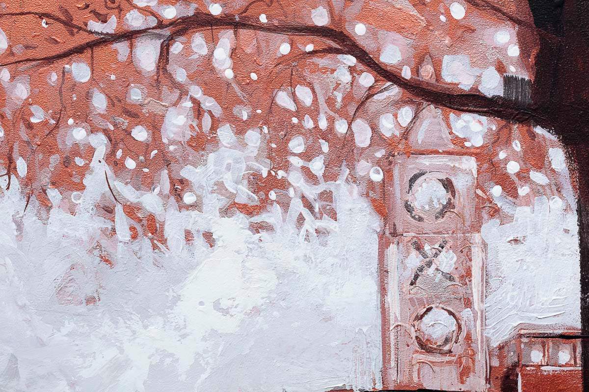 The Queens Walk - Original - SOLD by artist Richard Knight - Wyecliffe Galleries