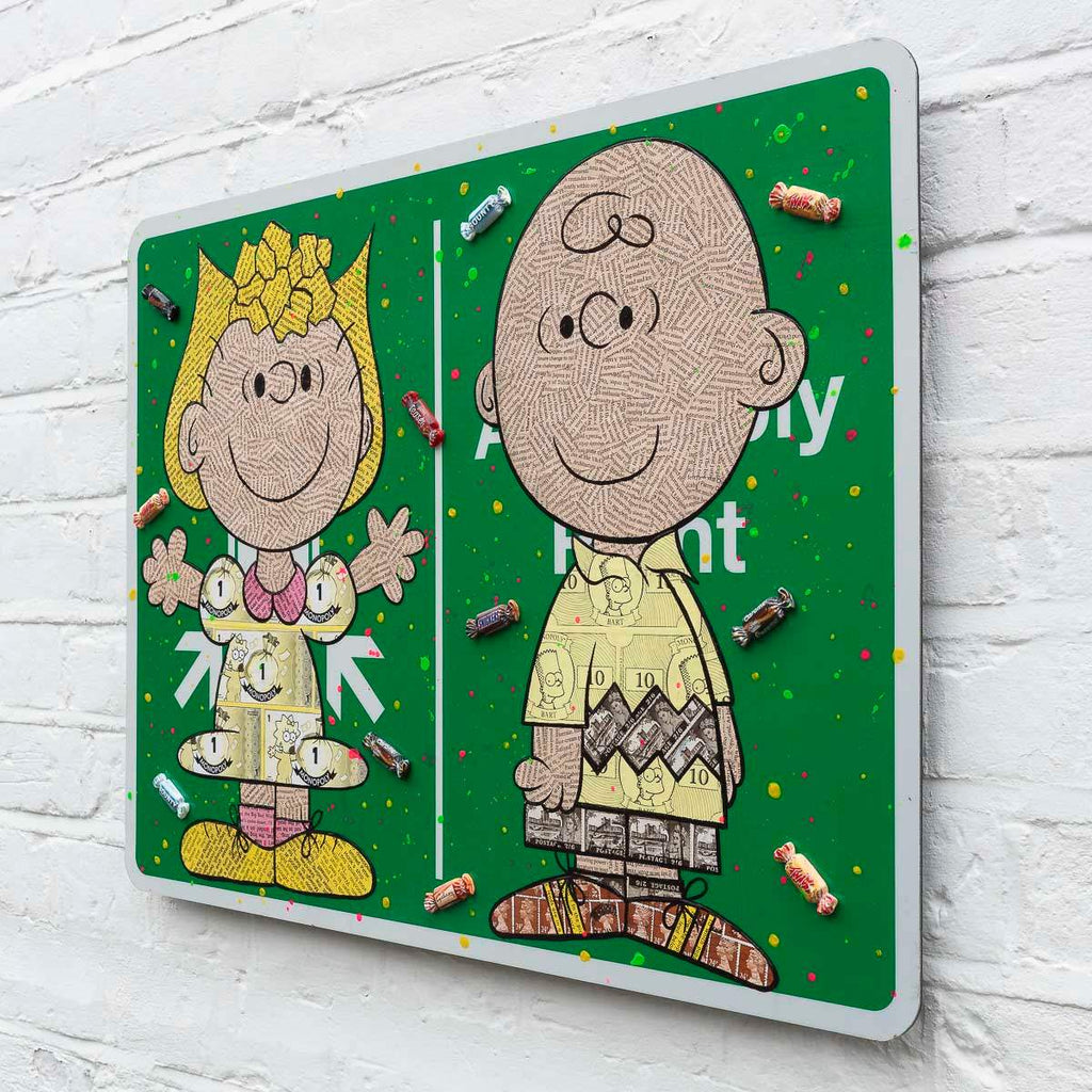 Share And Share Alike - Original Road Sign by artist Robin Coleman - Wyecliffe Galleries