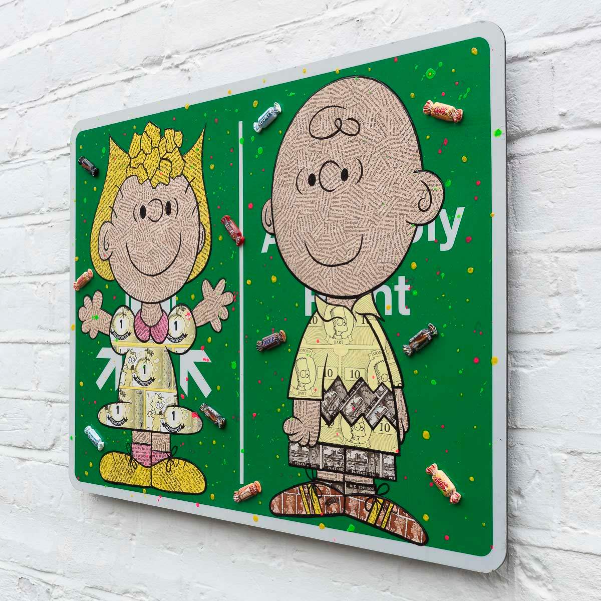 Share And Share Alike - Original Road Sign by artist Robin Coleman - Wyecliffe Galleries