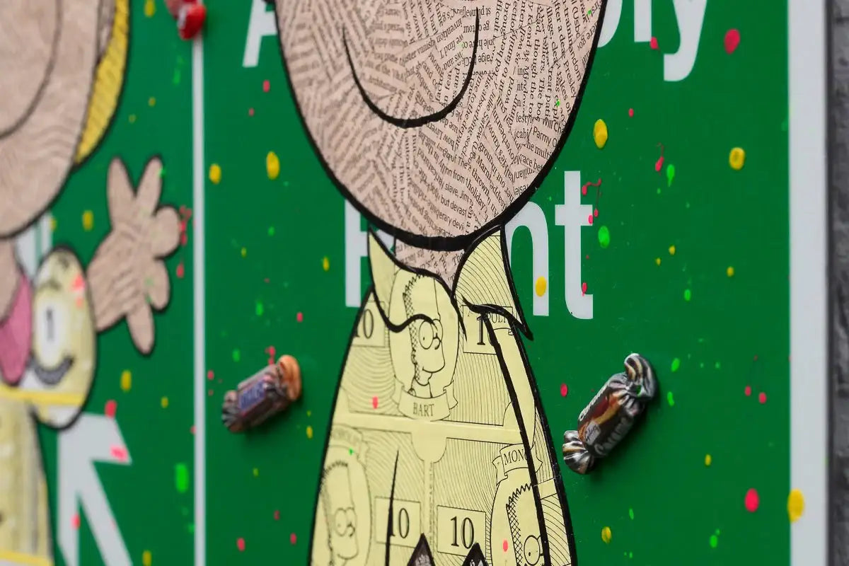 Share And Share Alike - Original Road Sign by artist Robin Coleman - Wyecliffe Galleries