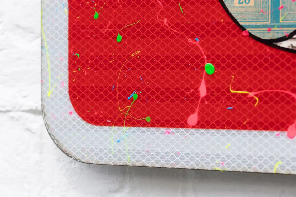 Speed King - Original Road Sign - SOLD by artist Robin Coleman - Wyecliffe Galleries