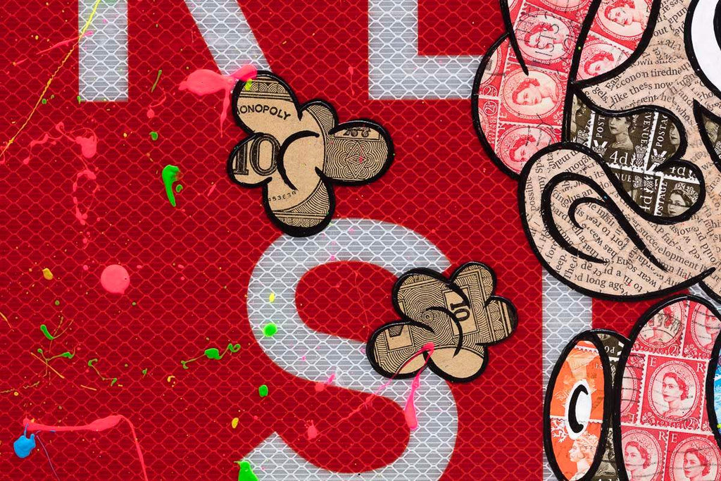 Speed King - Original Road Sign - SOLD by artist Robin Coleman - Wyecliffe Galleries