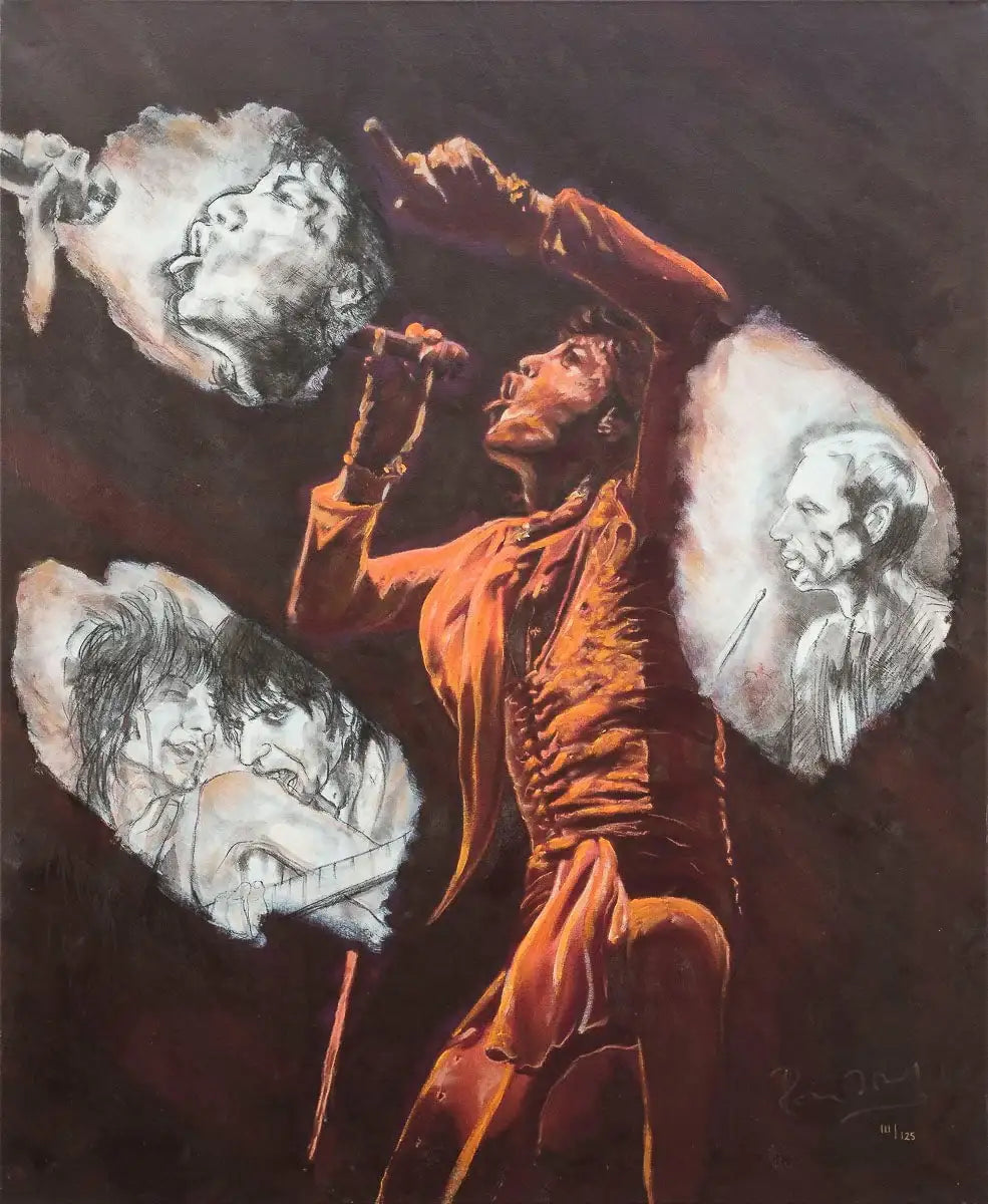 Stones Raw Panels I - Edition by artist Ronnie Wood - Wyecliffe Galleries