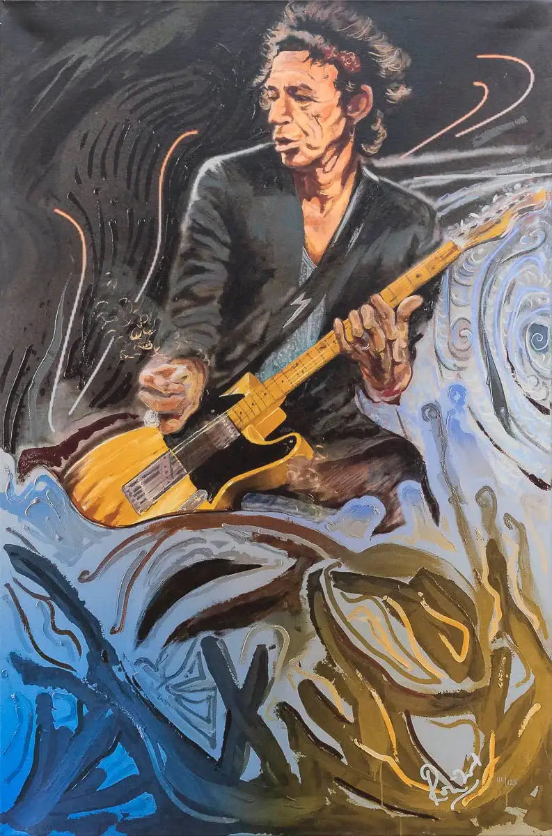The Blue Smoke Suite Keith - Edition by artist Ronnie Wood - Wyecliffe Galleries