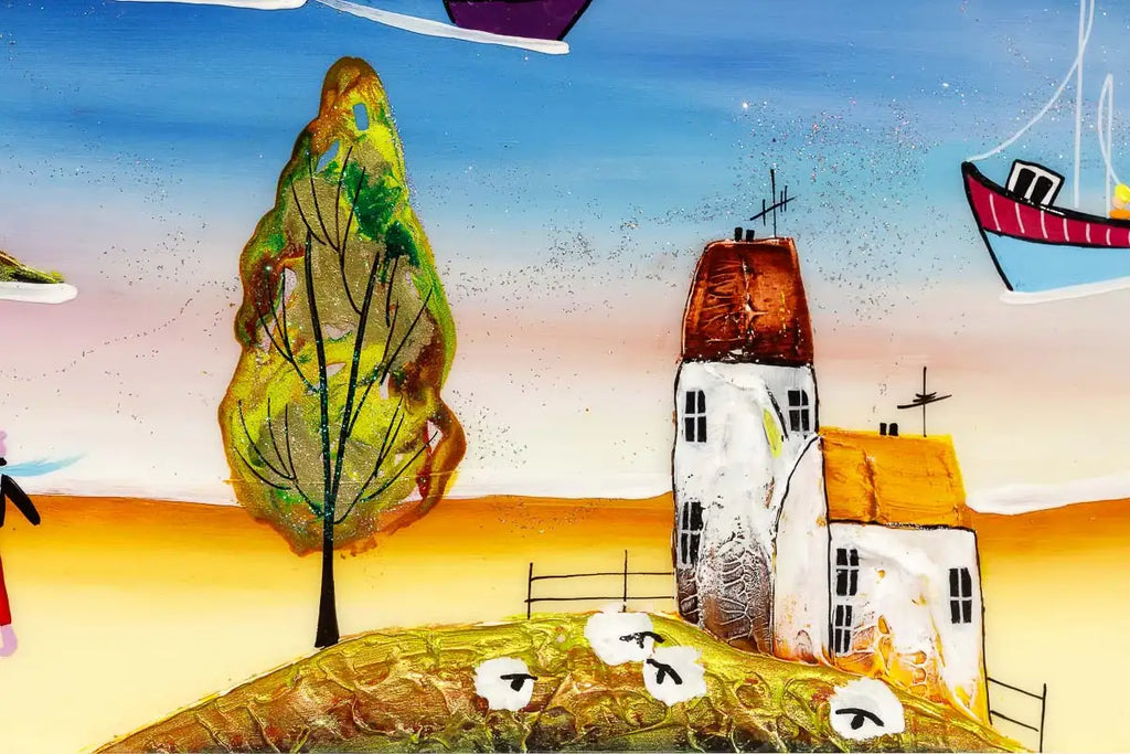 Beachside Fun - Original - SOLD by artist Rozanne Bell - Wyecliffe Galleries