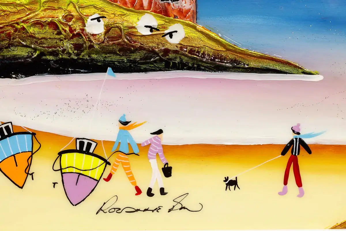 Beachside Fun - Original - SOLD by artist Rozanne Bell - Wyecliffe Galleries