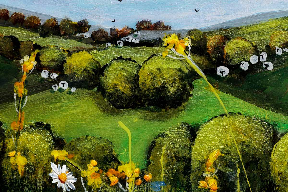 Bloom Where You Are Planted - Original - SOLD by artist Rozanne Bell - Wyecliffe Galleries