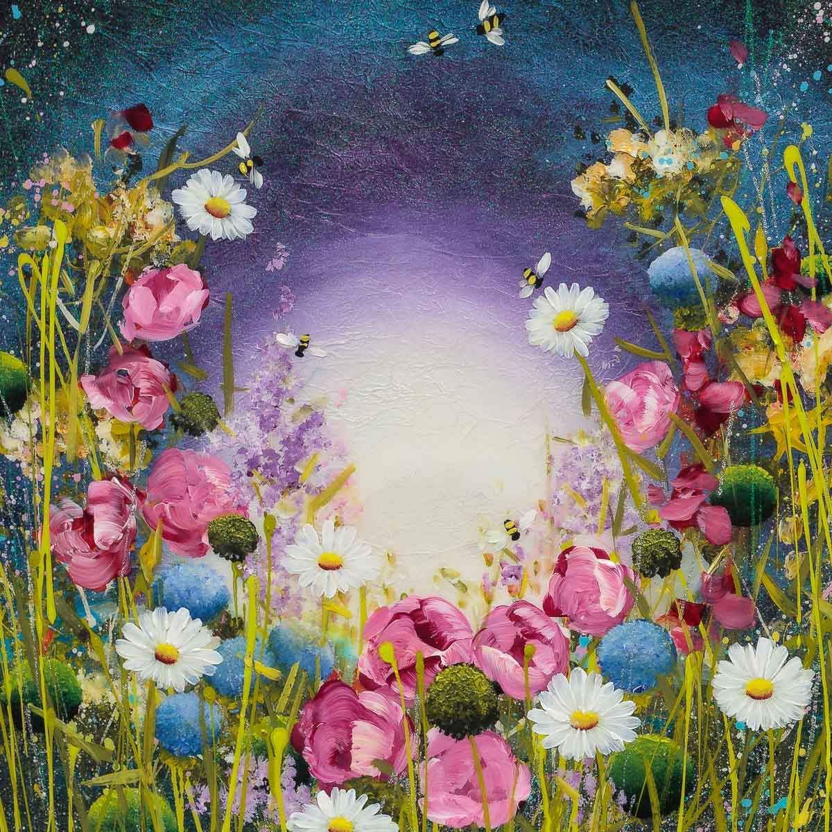 Busy, Busy Bees - Original - SOLD by artist Rozanne Bell - Wyecliffe Galleries