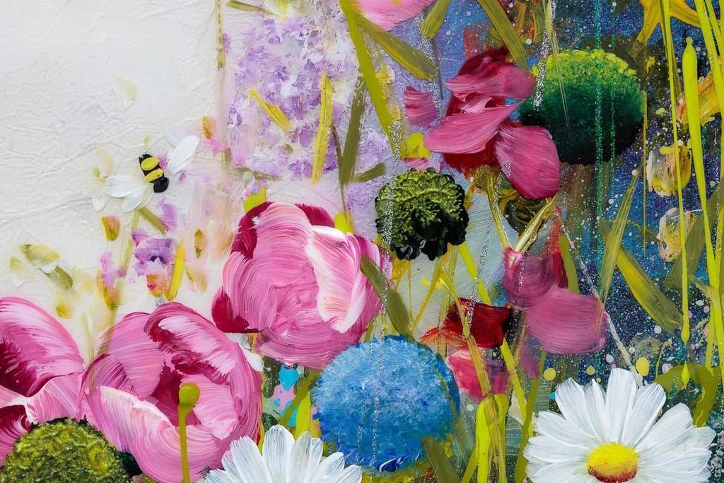 Busy, Busy Bees - Original - SOLD by artist Rozanne Bell - Wyecliffe Galleries