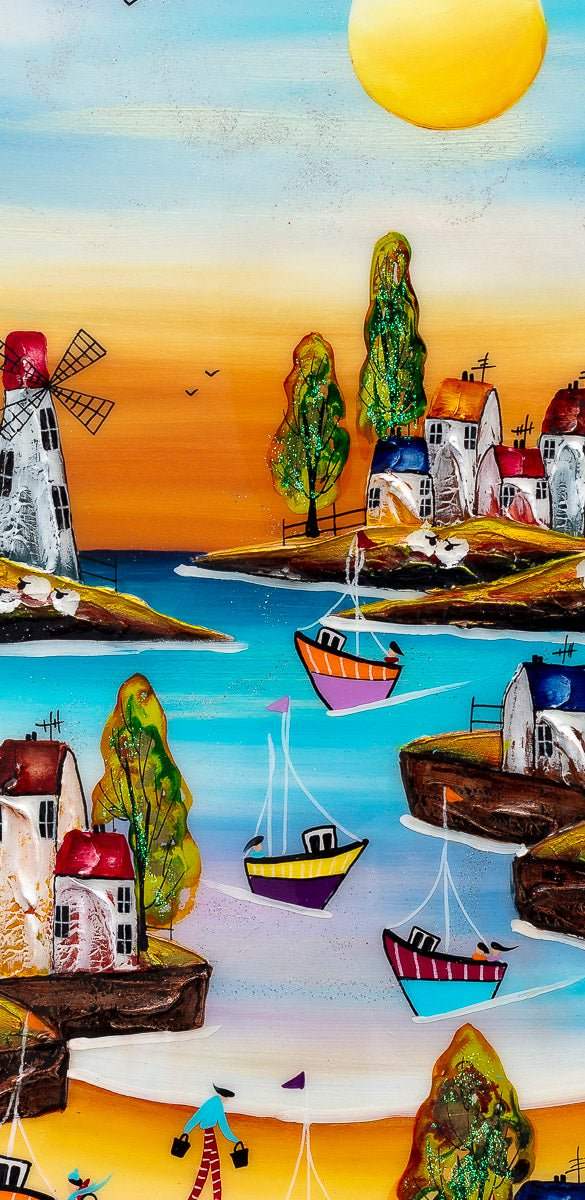Catch Of The Day - Original - SOLD by artist Rozanne Bell - Wyecliffe Galleries