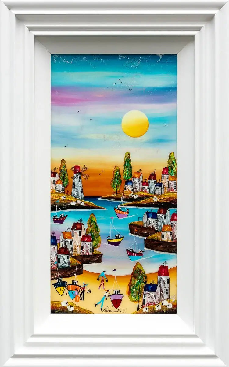 Catch Of The Day - Original - SOLD by artist Rozanne Bell - Wyecliffe Galleries