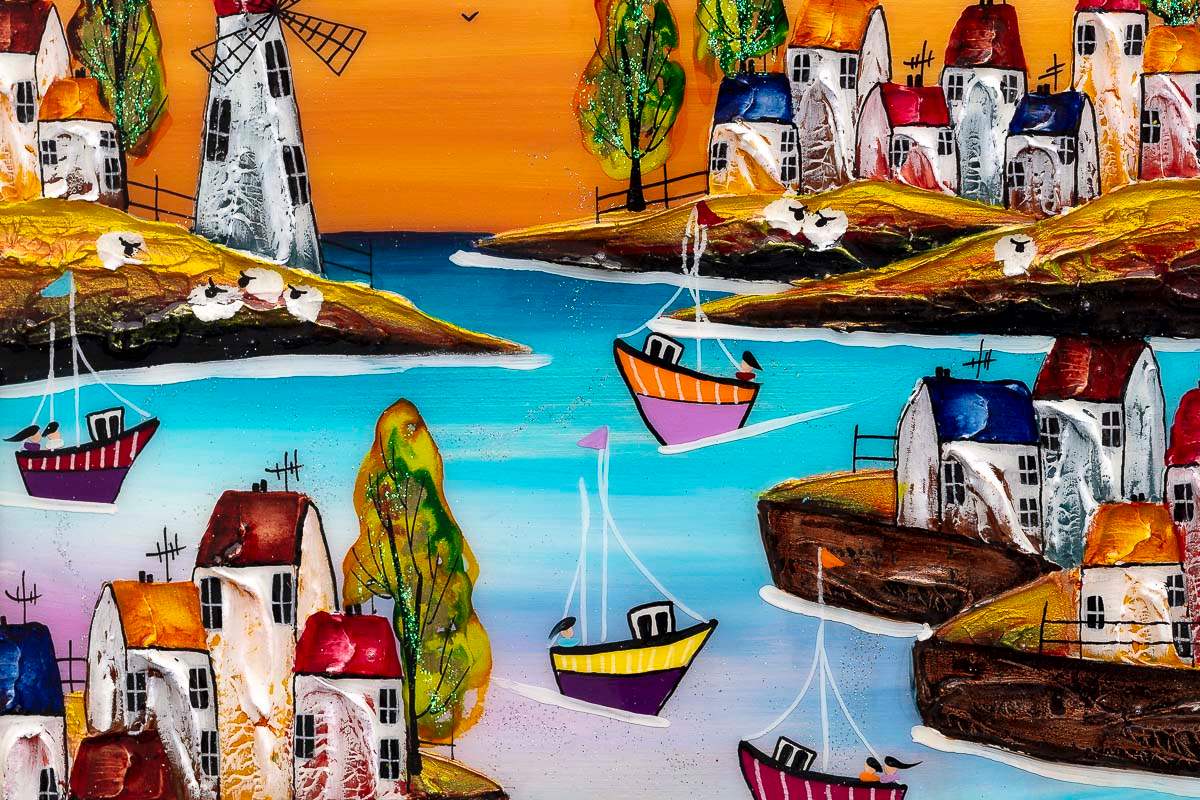 Catch Of The Day - Original - SOLD by artist Rozanne Bell - Wyecliffe Galleries