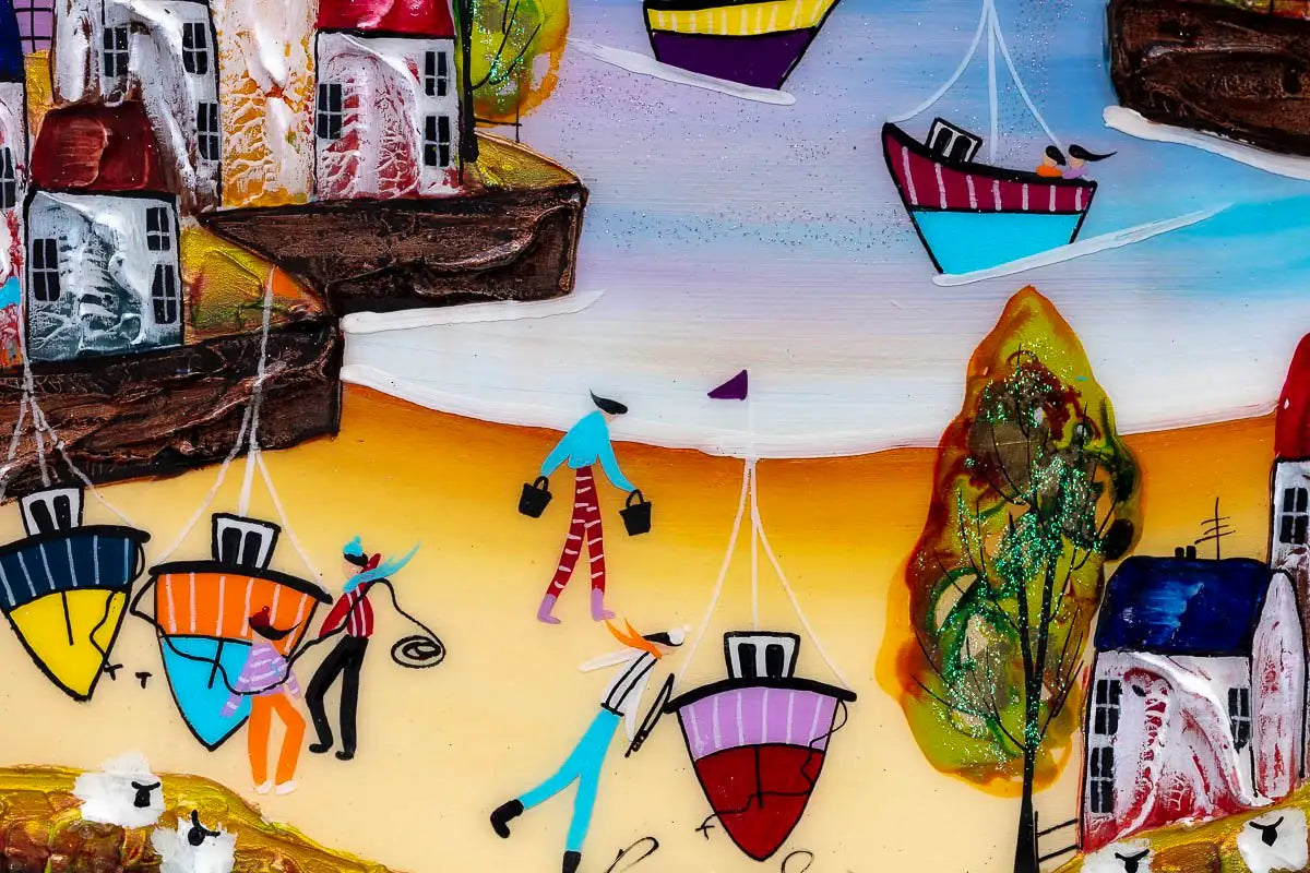 Catch Of The Day - Original - SOLD by artist Rozanne Bell - Wyecliffe Galleries