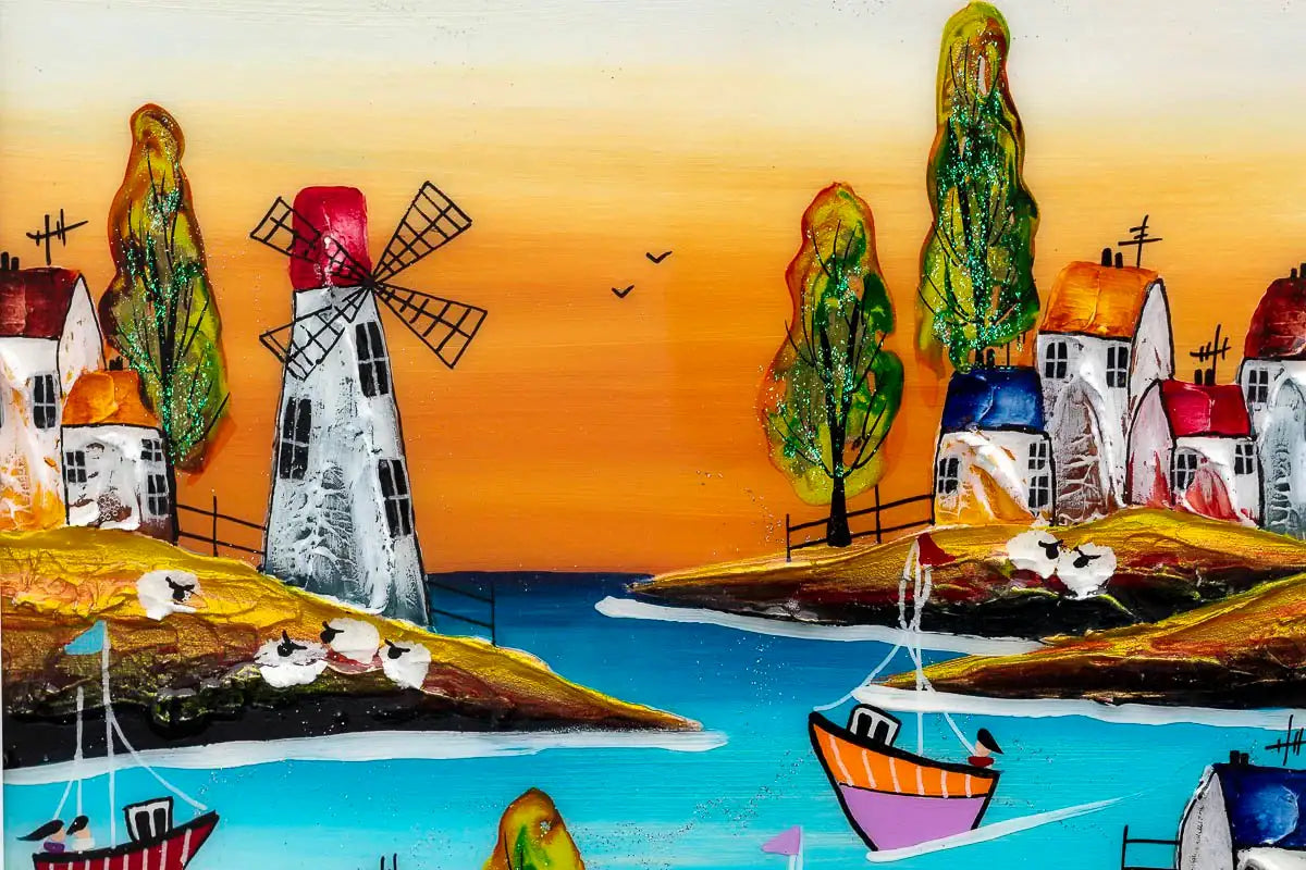 Catch Of The Day - Original - SOLD by artist Rozanne Bell - Wyecliffe Galleries