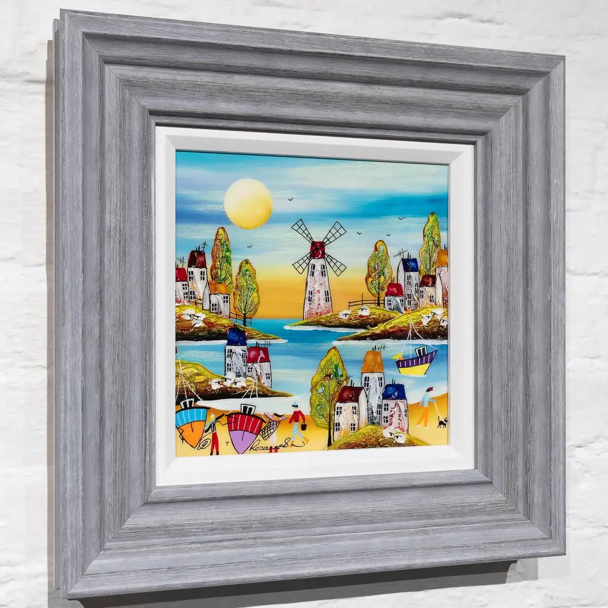 Coastal Town - Original - SOLD by artist Rozanne Bell - Wyecliffe Galleries