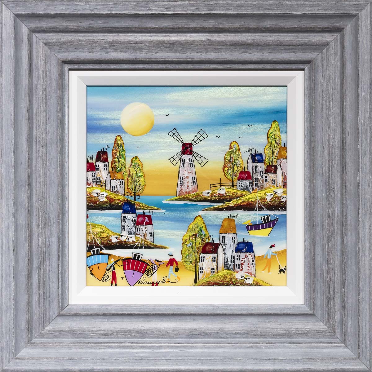 Coastal Town - Original Rozanne Bell Original