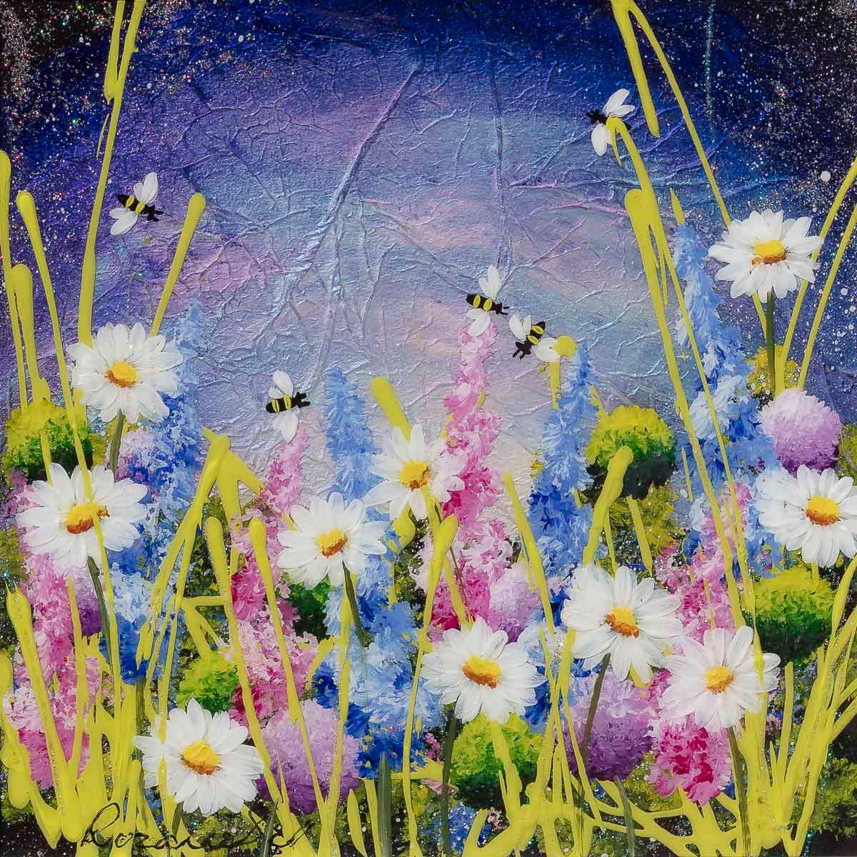 Evening Blossom - Original - SOLD by artist Rozanne Bell - Wyecliffe Galleries