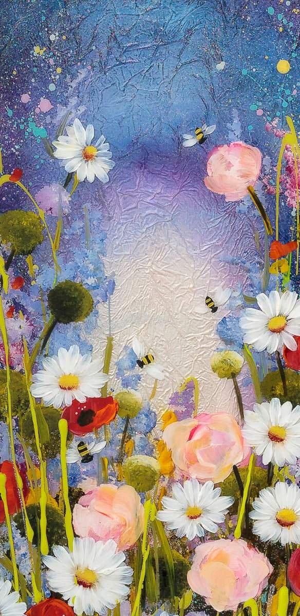 Evening Meadow - Original - SOLD by artist Rozanne Bell - Wyecliffe Galleries