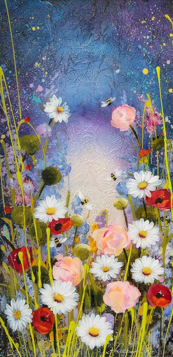 Evening Meadow - Original - SOLD by artist Rozanne Bell - Wyecliffe Galleries
