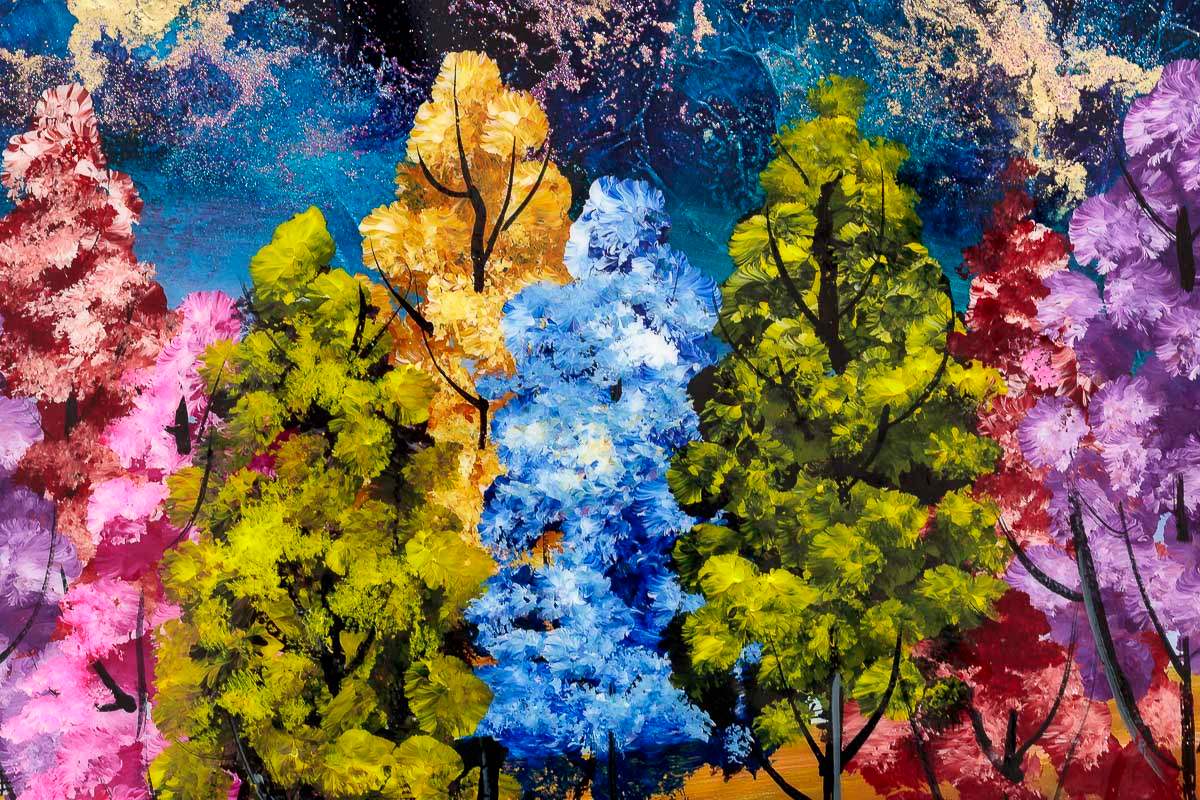 Evening Of Colour - Original - SOLD by artist Rozanne Bell - Wyecliffe Galleries