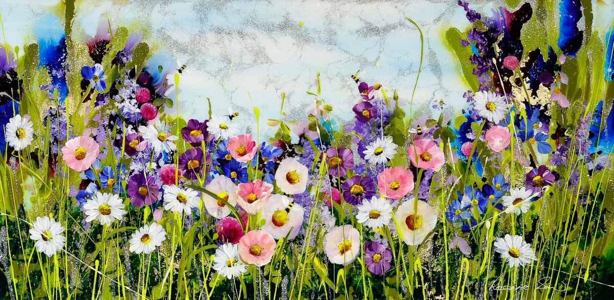 Field Of Colour - Original - SOLD by artist Rozanne Bell - Wyecliffe Galleries