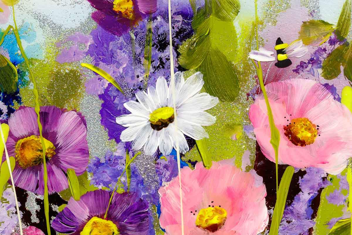 Field Of Colour - Original - SOLD by artist Rozanne Bell - Wyecliffe Galleries