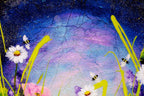 Flowers and Bees - Original - SOLD by artist Rozanne Bell - Wyecliffe Galleries