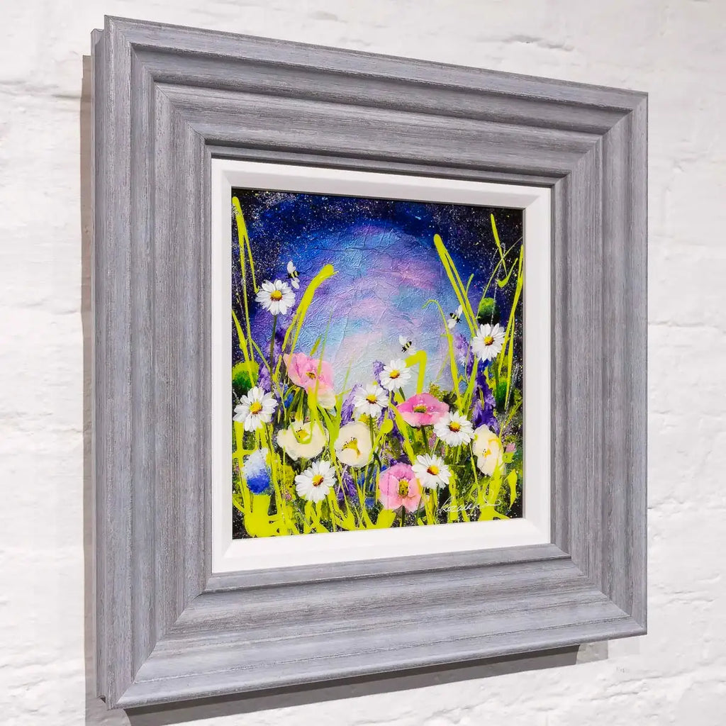 Flowers and Bees - Original - SOLD by artist Rozanne Bell - Wyecliffe Galleries