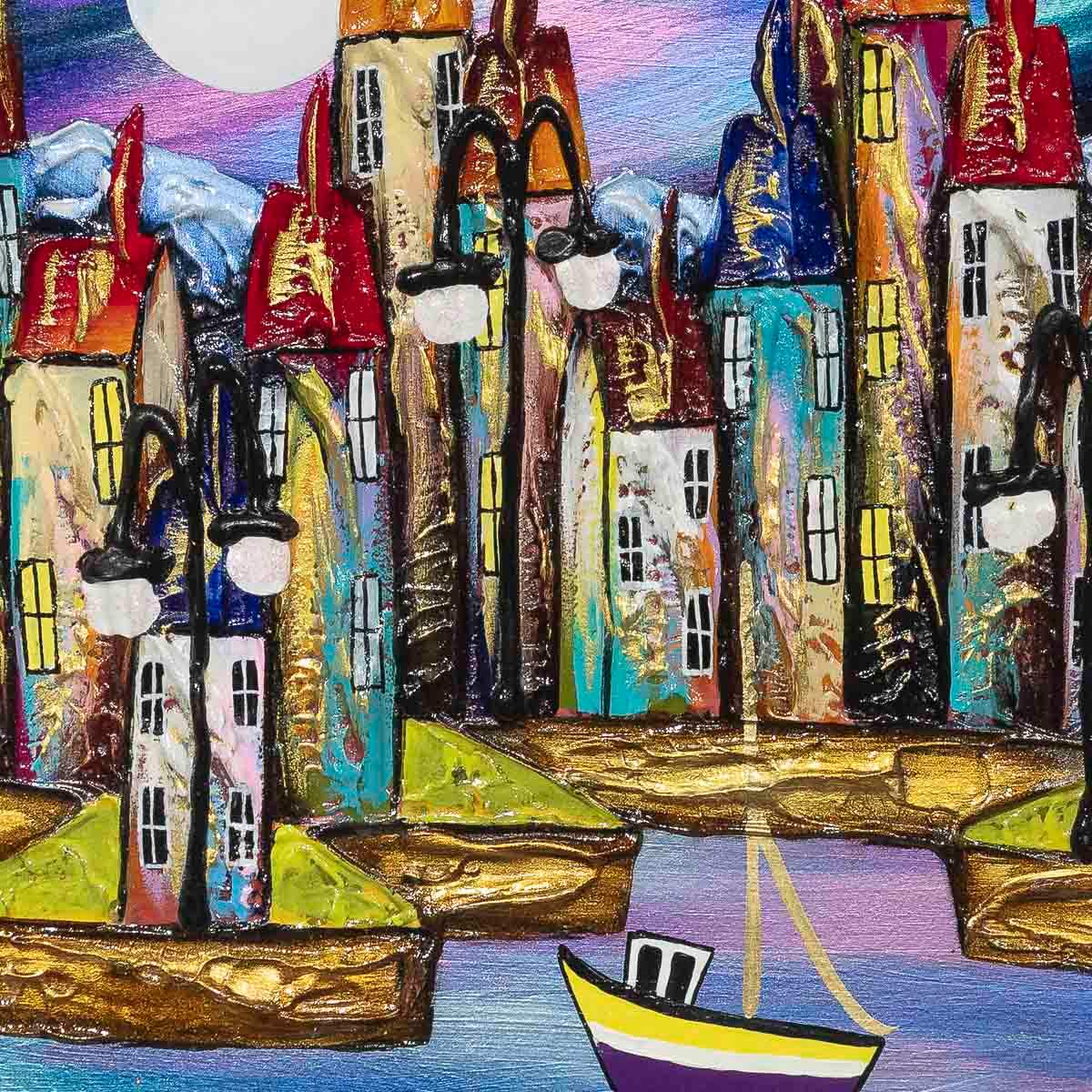 Glow Of The Moon - Original - SOLD by artist Rozanne Bell - Wyecliffe Galleries